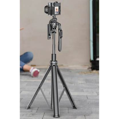 Yesido SF17 360 Derece Bluetooth 5.0 Kontrollü 2M Tripodlu Selfie Gimbal - Siyah
