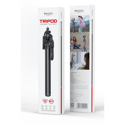 Yesido SF17 360 Derece Bluetooth 5.0 Kontrollü 2M Tripodlu Selfie Gimbal - Siyah