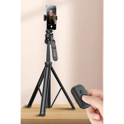 Yesido SF17 360 Derece Bluetooth 5.0 Kontrollü 2M Tripodlu Selfie Gimbal - Siyah