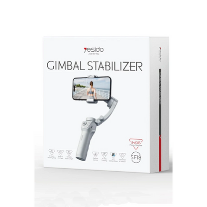 Yesido SF18 360 Derece Otomatik Yüz Takipli Tripodlu BT 5.0 Selfie Gimbal - Gri