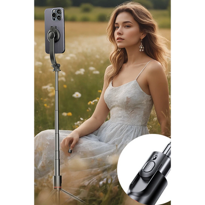 Yesido SF19 360 Derece Bluetooth 4.2 Kontrollü Magsafe Özellikli Selfie Gimbal - Siyah