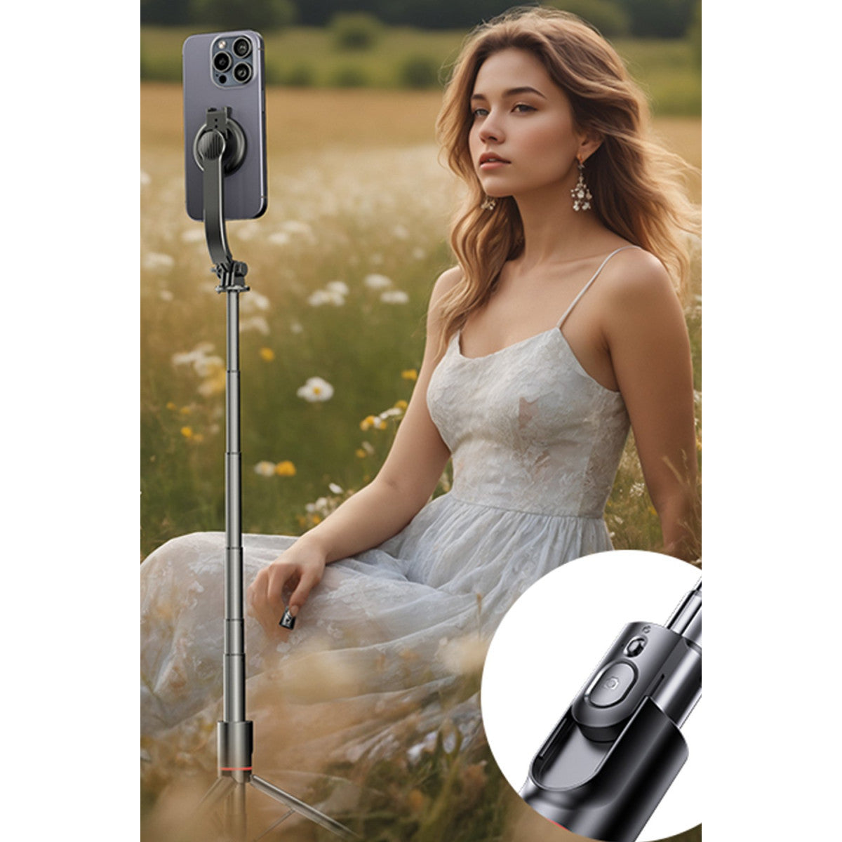 Yesido SF19 360 Derece Bluetooth 4.2 Kontrollü Magsafe Özellikli Selfie Gimbal