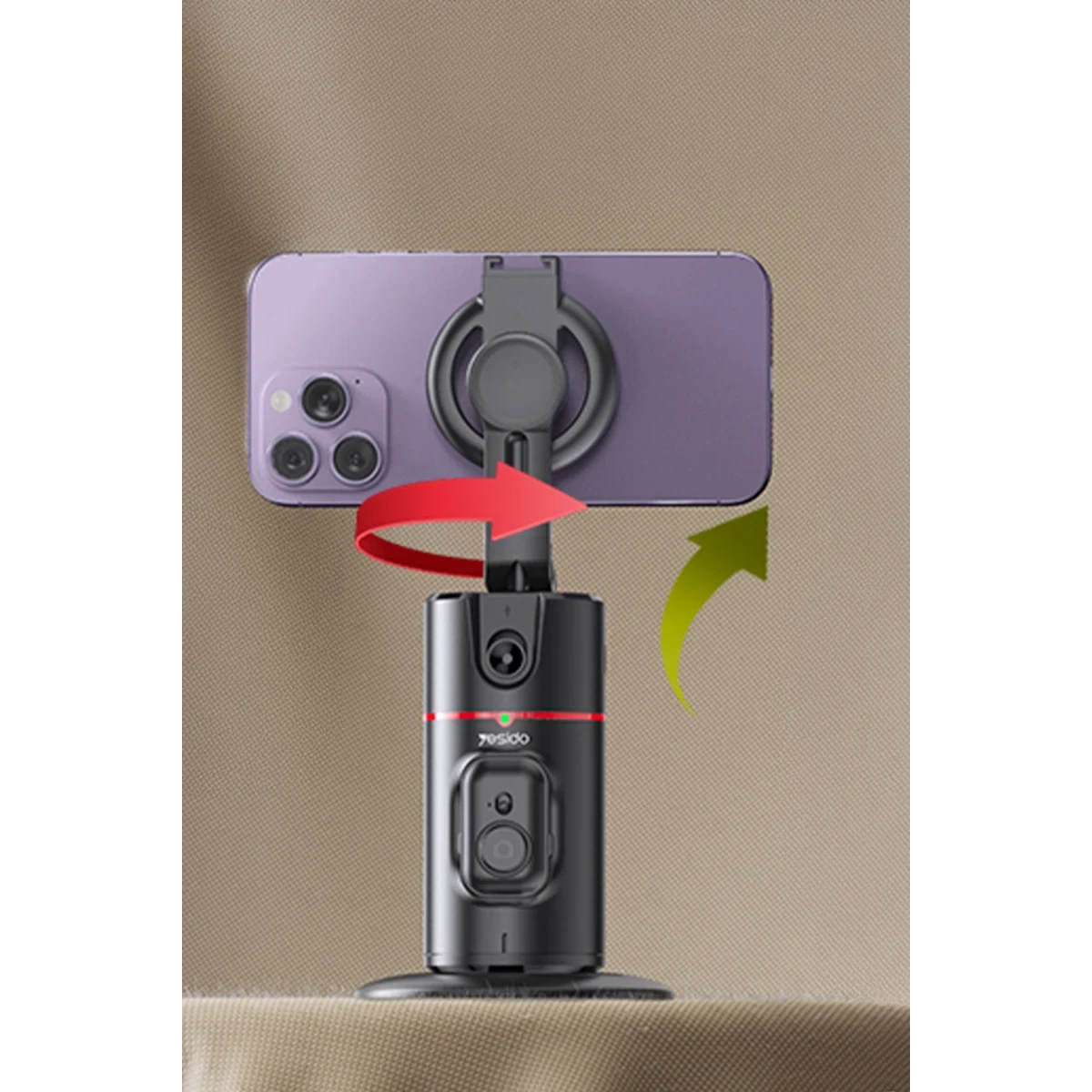 Yesido SF20 360 Derece Yapay Zeka Yüz Takipli Tripodlu Selfie Gimbal - Siyah