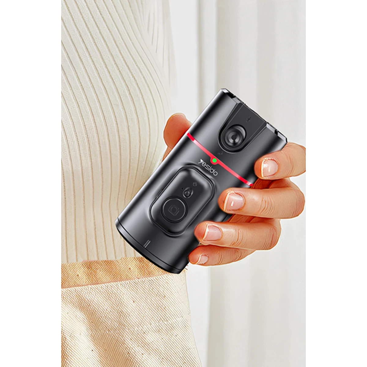 Yesido SF20 360 Derece Yapay Zeka Yüz Takipli Tripodlu Selfie Gimbal - Siyah