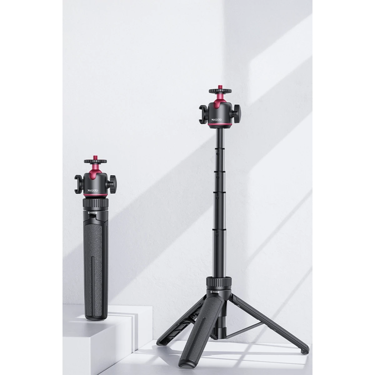 Yesido SF26 65cm 360 Derece Ayarlanabilir Canlı Yayın Tripod Telefon Tutucu - Siyah
