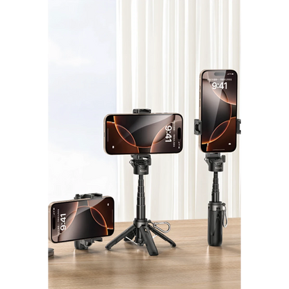 Yesido SF29 Ayarlanabilir BT 5.2 Tripod Özellikli Mini Selfie Çubuğu - Siyah