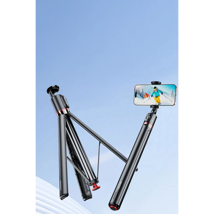 Yesido SF30 Düşmeye Karşı Mekanizmalı BT 5.2 Tripodlu Selfie Çubuğu - Siyah