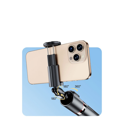 Yesido SF30 Düşmeye Karşı Mekanizmalı BT 5.2 Tripodlu Selfie Çubuğu - Siyah