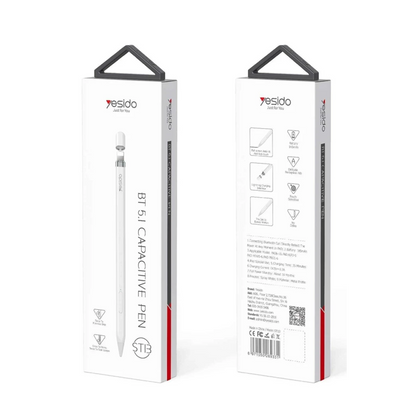 Yesido ST13 BT 5.1 Capasitive Lightning Dokunmatik Stylus Pen Kalem - Beyaz