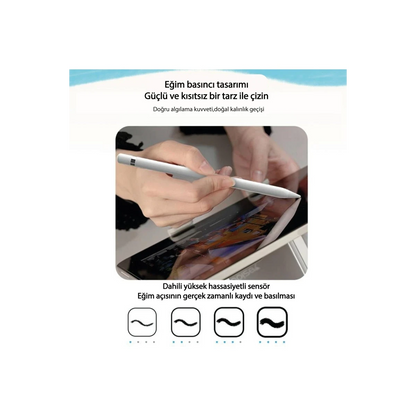 Yesido ST13 BT 5.1 Capasitive Lightning Dokunmatik Stylus Pen Kalem - Beyaz