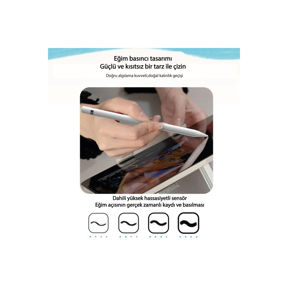 Yesido ST13 BT 5.1 Capasitive Lightning Dokunmatik Stylus Pen Kalem