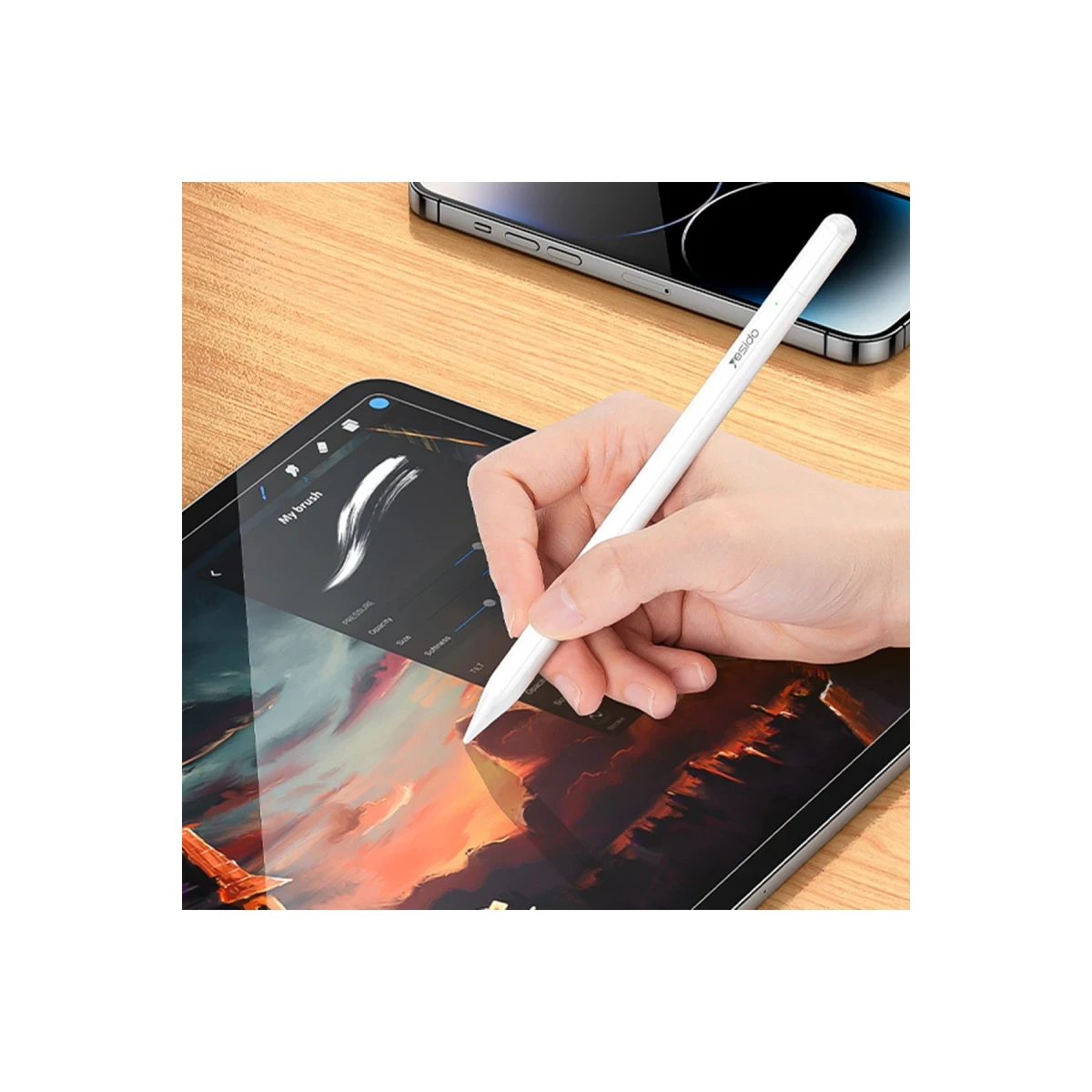 Yesido ST16 BT Capasitive Type-C Dokunmatik Stylus Pen Kalem - Beyaz