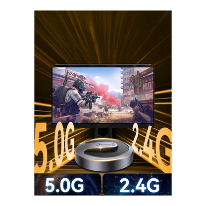 Yesido TV15 Tak Çalıştır 1080P Çift Kanal Wifi Kablosuz Ekran Yansıtma Cihazı - Siyah