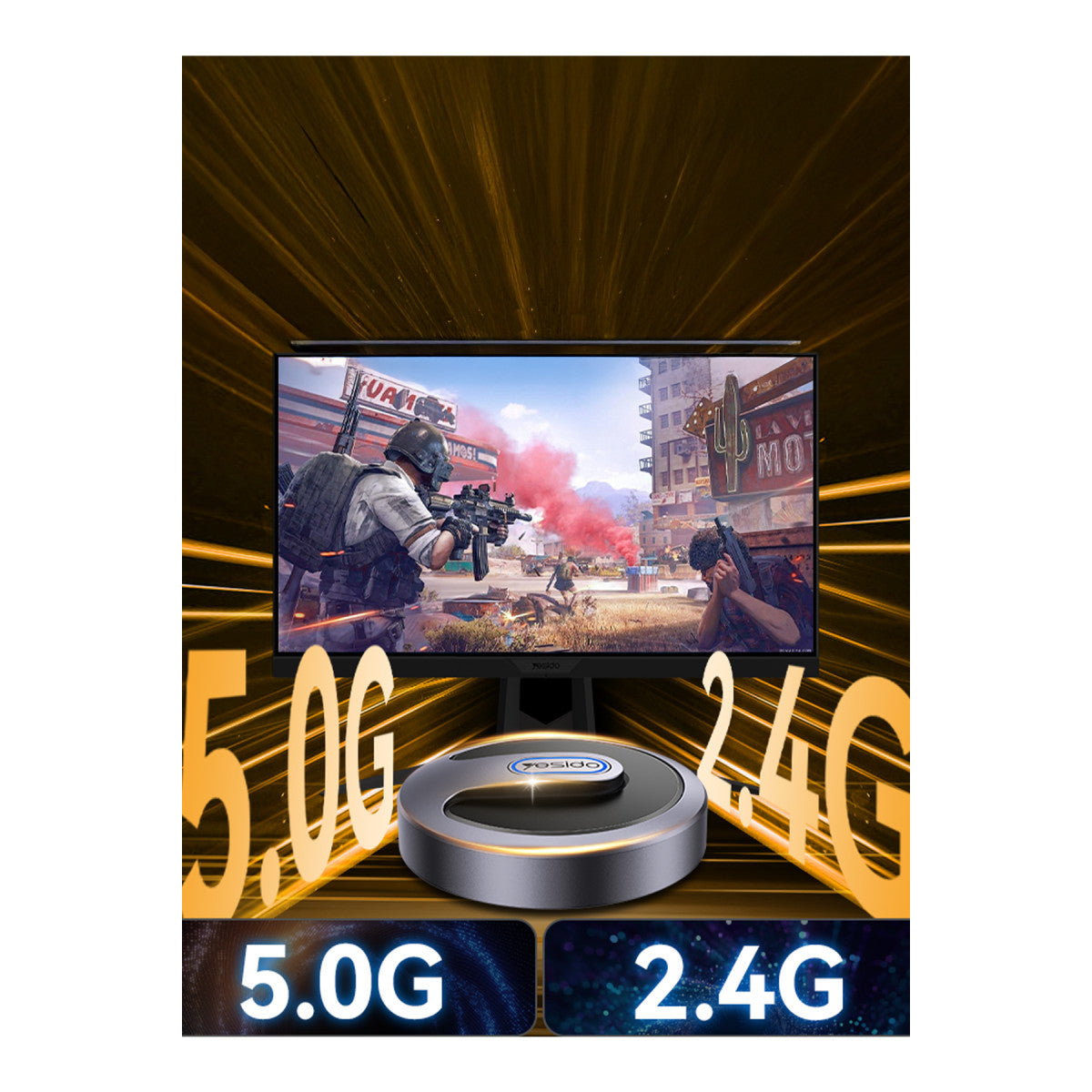 Yesido TV15 Tak Çalıştır 1080P Çift Kanal Wifi Kablosuz Ekran Yansıtma Cihazı