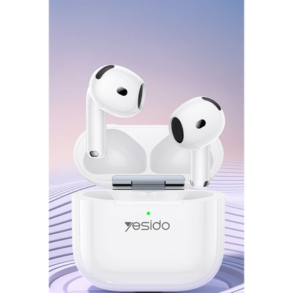 Yesido TWS32 BT 5.4 Aktif Gürültü Engelleyici Özellikli Kablosuz Airpods Kulaklık - Beyaz