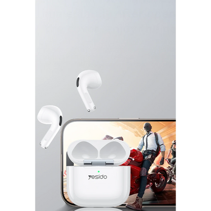 Yesido TWS32 BT 5.4 Aktif Gürültü Engelleyici Özellikli Kablosuz Airpods Kulaklık - Beyaz