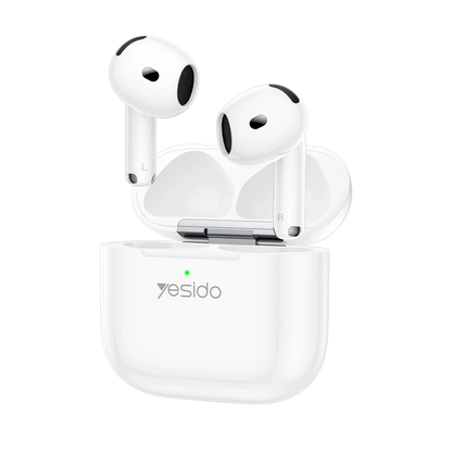 Yesido TWS32 BT 5.4 Aktif Gürültü Engelleyici Özellikli Kablosuz Airpods Kulaklık - Beyaz