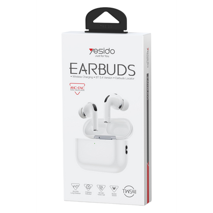 Yesido TWS41 Bluetooth 5.4 Aktif Gürültü Engelleme Özellikli TWS Kablosuz Kulaklık - Beyaz