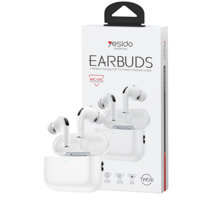 Yesido TWS41 Bluetooth 5.4 Aktif Gürültü Engelleme Özellikli TWS Kablosuz Kulaklık - Beyaz