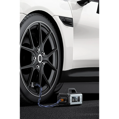 Yesido VC13 Dijital Göstergeli 10.000 mAh Bataryalı Led Acil Durum Fenerli Akü Takviye Özellikli Kablosuz Hava Kompresörü - Siyah