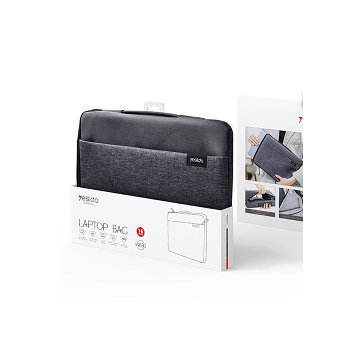 Yesido WB30 Polyester 600D Kumaşlı 16 inç Laptop Çantası