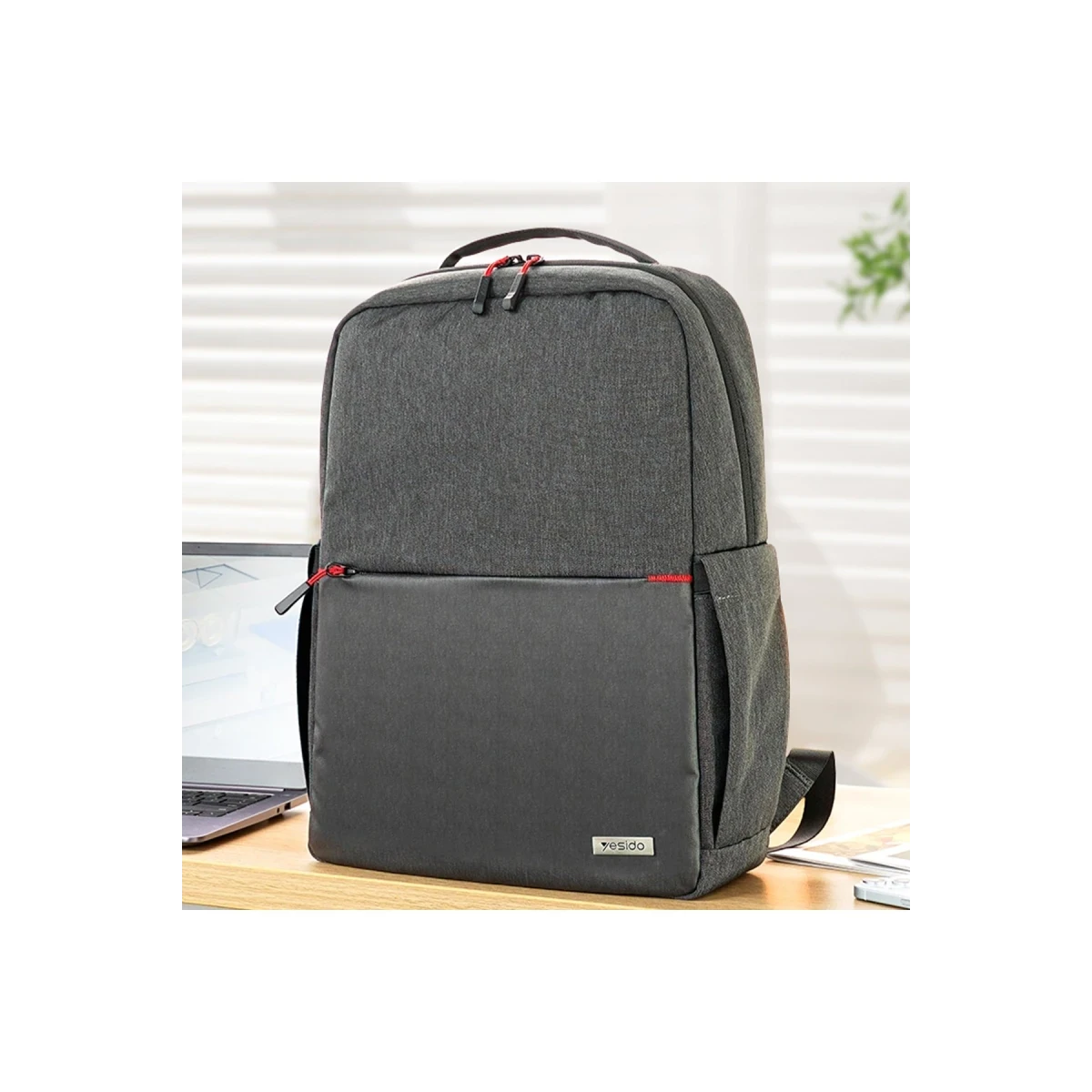 Yesido WB34 Polyester 600D Kumaşlı 12 inç Sırt Çantası - Gri