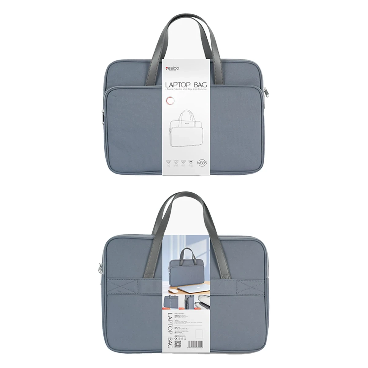 Yesido WB35 Fjallraven 600D Kumaşlı 14 inç Laptop Çantası - Gri
