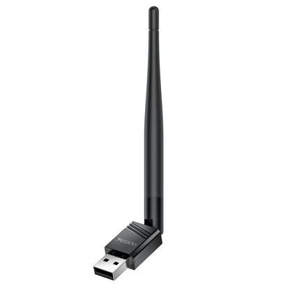 Yesido WP11 2.4GHz Wifi 4 180 Metre Açık Alan Menzilli 150 MB/S Wifi Adaptör - Siyah