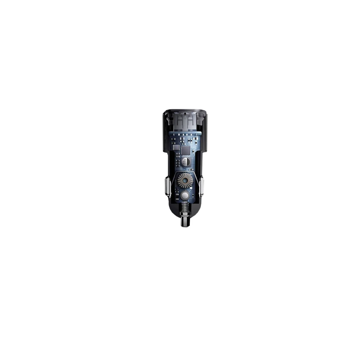 Yesido Y55 1 Adet 30W Usb / 1 Adet 30W Type-C ve 60W Type-C to Type-C Kablolu PD Hızlı Araç Şarj - Siyah