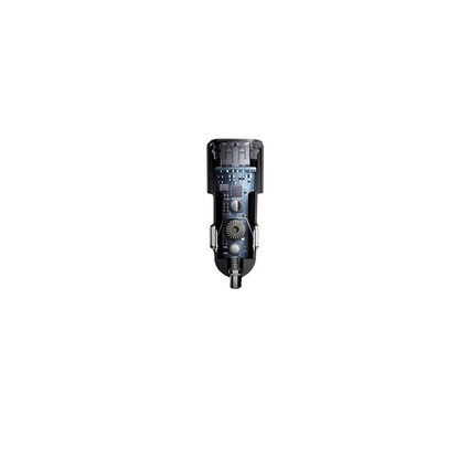 Yesido Y55 1 Adet 30W Usb / 1 Adet 30W Type-C ve 60W Type-C to Type-C Kablolu PD Hızlı Araç Şarj - Siyah