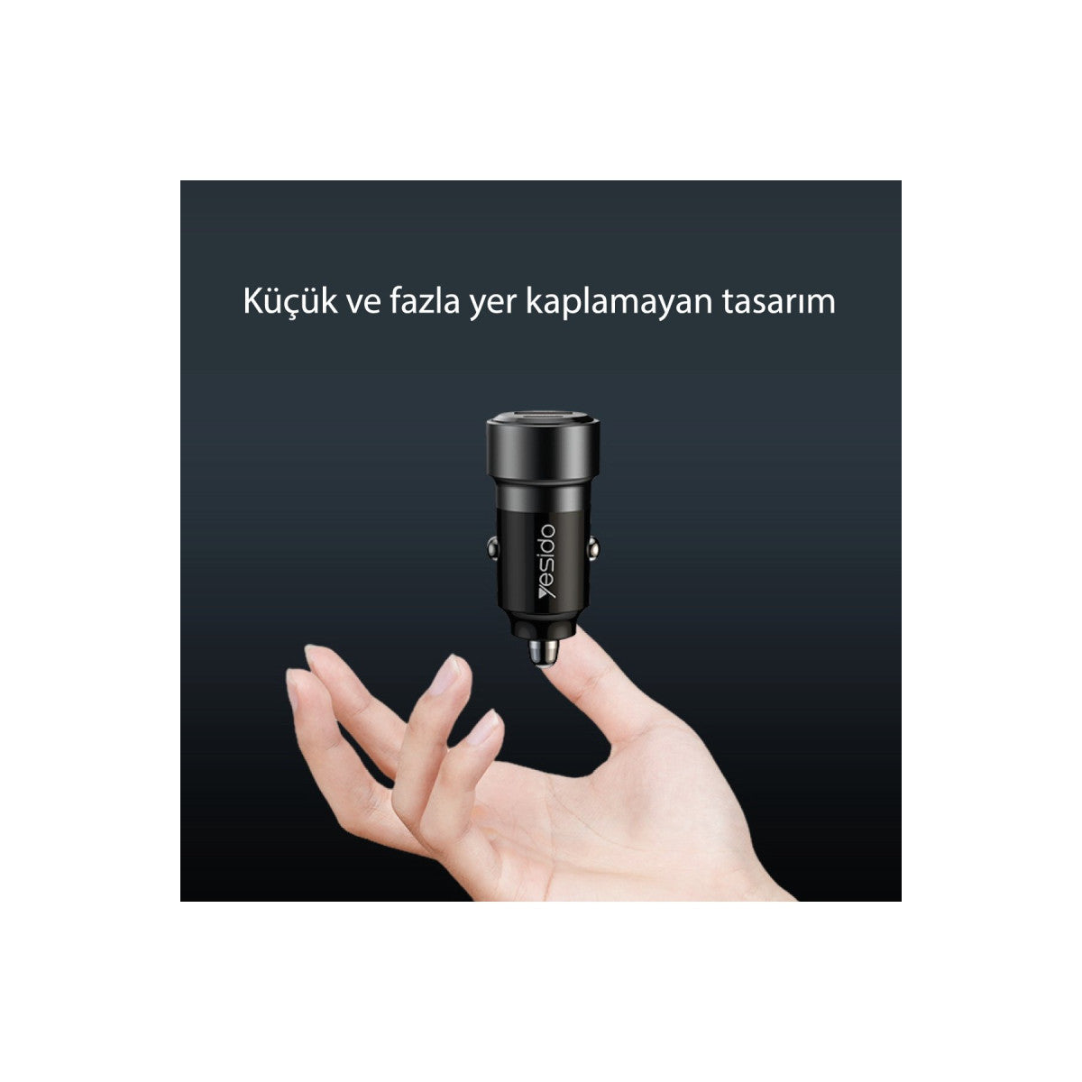 Yesido Y55 1 Adet 30W Usb / 1 Adet 30W Type-C ve 60W Type-C to Type-C Kablolu PD Hızlı Araç Şarj