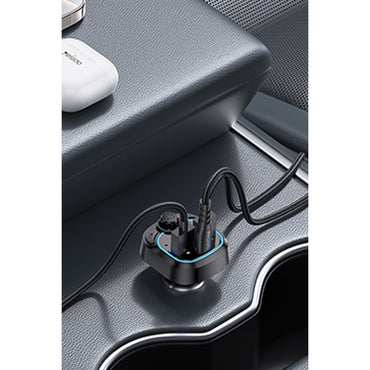 Yesido Y70 RGB 1 Adet 15W Type-C ve 1 Adet 15W USB Çıkışlı BT 5.3 FM Transmitter
