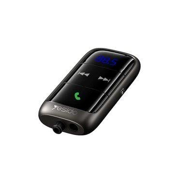 Yesido YAU32 Esnek Usb Kablo Çıkışlı BT 5.0 FM Transmitter - Siyah