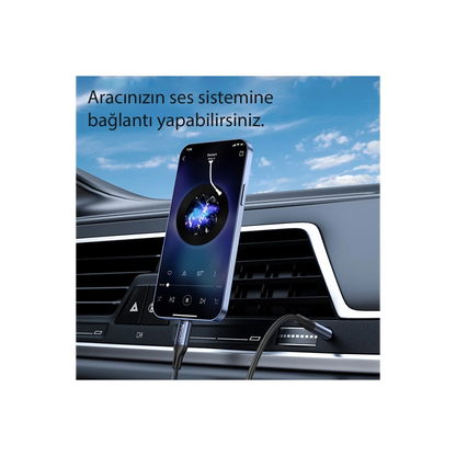 Yesido YAU35 Lightning to Aux Kablo 1M - Siyah