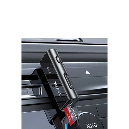 Yesido YAU41 3.5mm Aux Çıkışlı Mikrofonlu Bluetooth Araç Kiti - Siyah