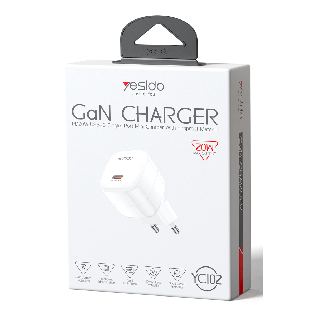 Yesido YC102 20W PD Type-C Hızlı Şarj Cihazı