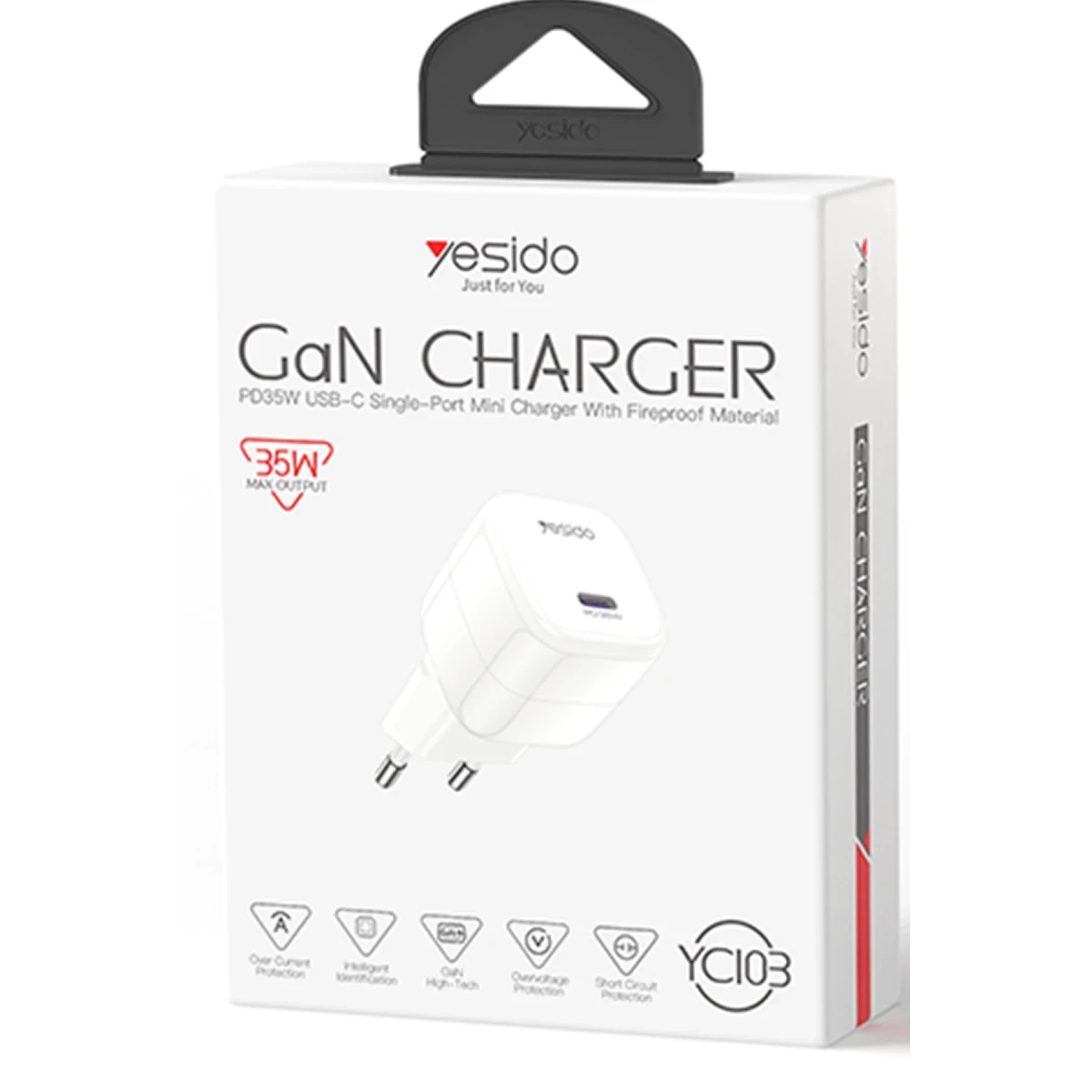 Yesido YC103 35W Type-C Çıkışlı PD Hızlı Şarj Cihazı - Beyaz