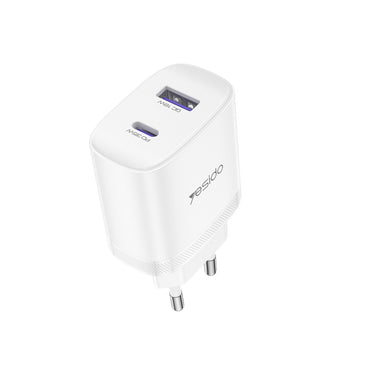 Yesido YC108 35W USB-A ve Type-C Çıkışlı ve 1M Type-C to Type-C Kablolu PD Şarj Cihazı