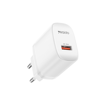 Yesido YC111 18W USB-A QC 3.0 Çıkışlı A to Type-C Kablolu Hızlı Şarj Cihazı