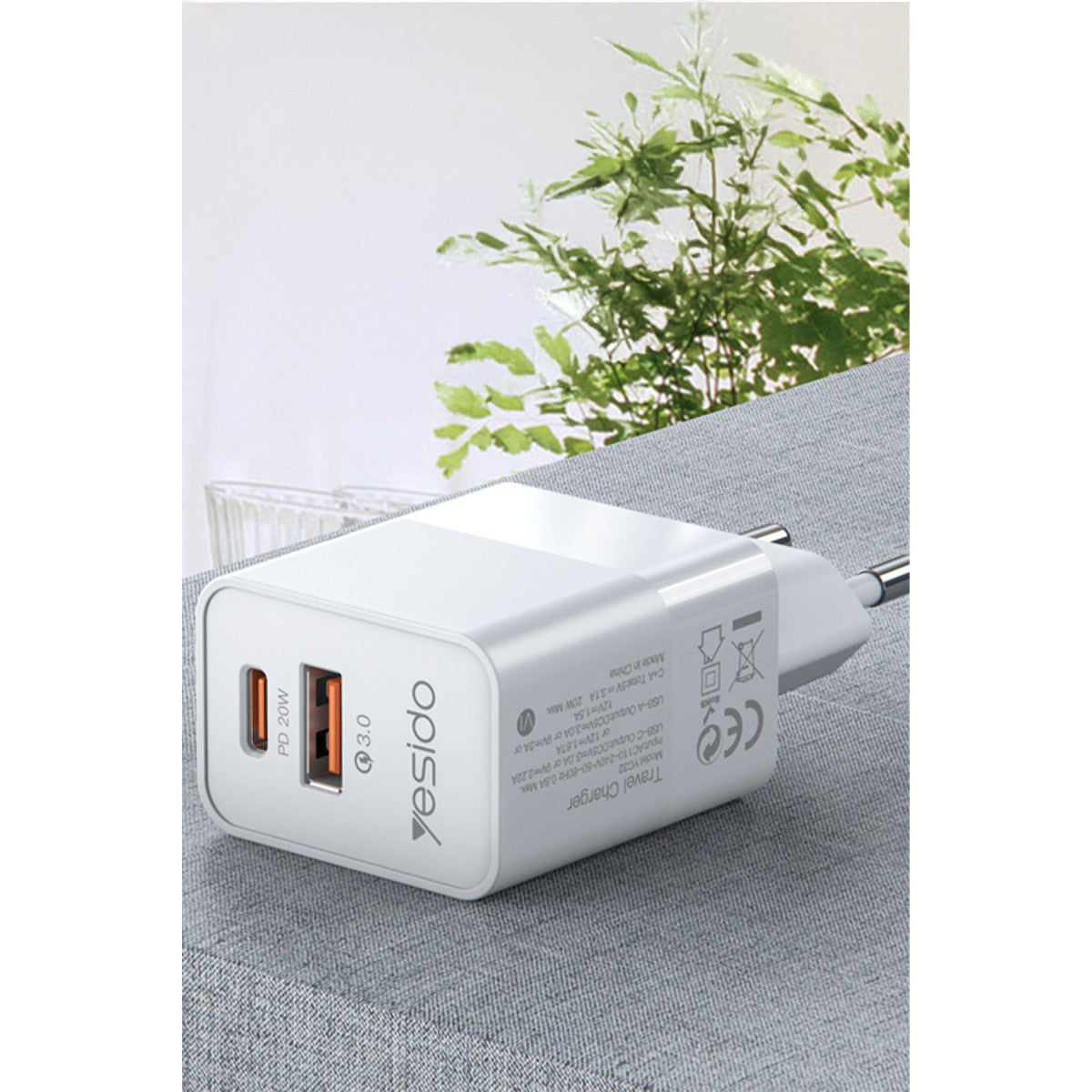 Yesido YC32 20W Type-C Çıkışlı PD Hızlı Şarj Cihazı