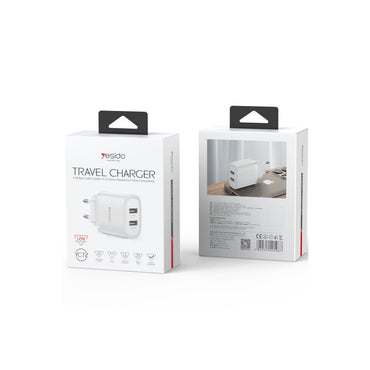 Yesido YC72 2 Adet 12W USB Çıkışlı Hızlı Şarj Cihazı