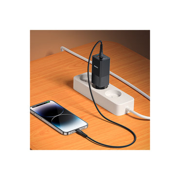 Yesido YC73 1 Adet 65W Type-C / 1 Adet 18W USB Çıkışlı Ekstra 1M Type-C to Type-C Kablolu GAN Hızlı Şarj Cihazı