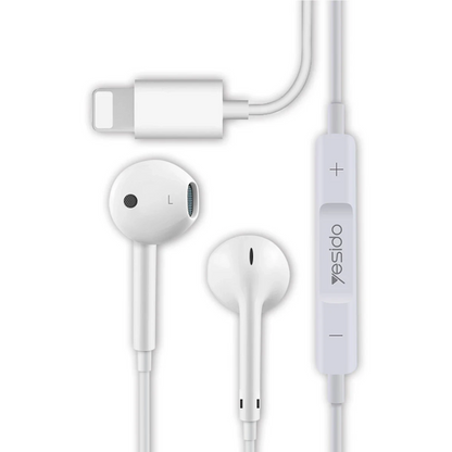 Yesido YH28 Lightning Bluetooth Kablolu Kulaklık - Beyaz