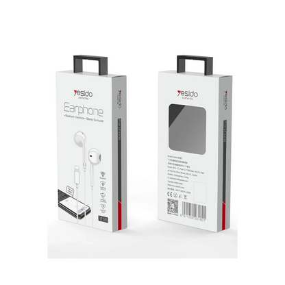 Yesido YH28 Lightning Bluetooth Kablolu Kulaklık - Beyaz