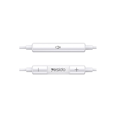 Yesido YH34 1.2M Yüksek Baslı Lightning Bluetooth Kablolu Kulaklık - Beyaz