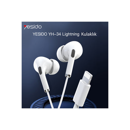 Yesido YH34 1.2M Yüksek Baslı Lightning Bluetooth Kablolu Kulaklık