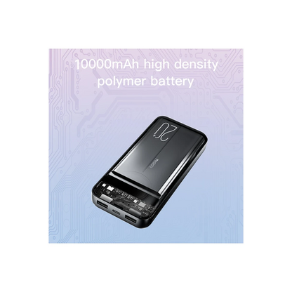 Yesido YP40 10.000 mAh Dijital Göstergeli USB3.0 PD Hızlı Şarj Powerbank - Siyah