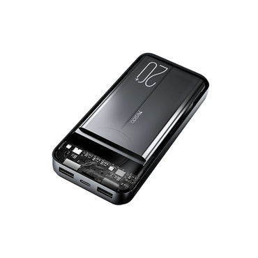 Yesido YP40 10.000 mAh Dijital Göstergeli USB3.0 PD Hızlı Şarj Powerbank - Siyah