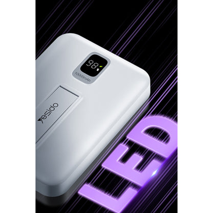 Yesido YP45 10.000 mAh 20W Dijital Göstergeli 15W Kablosuz Şarjlı Standlı Magsafe PD Hızlı Şarj Powerbank