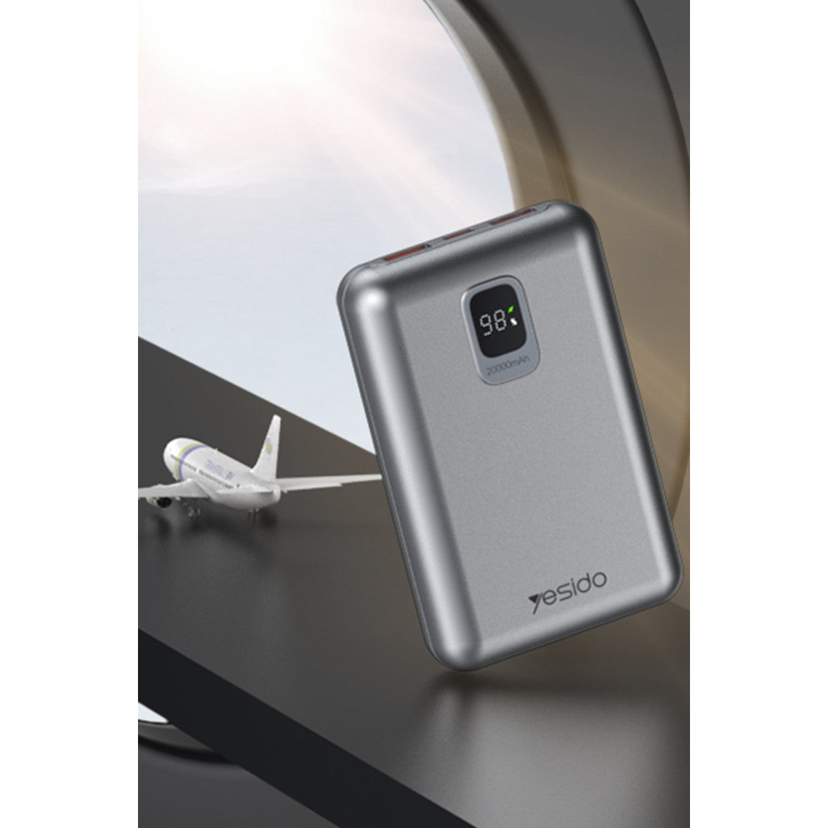 Yesido YP47 20.000 mAh Dijital Göstergeli 22.5W USB3.0 ve 20W Type-C Çıkışlı PD Hızlı Şarj Powerbank